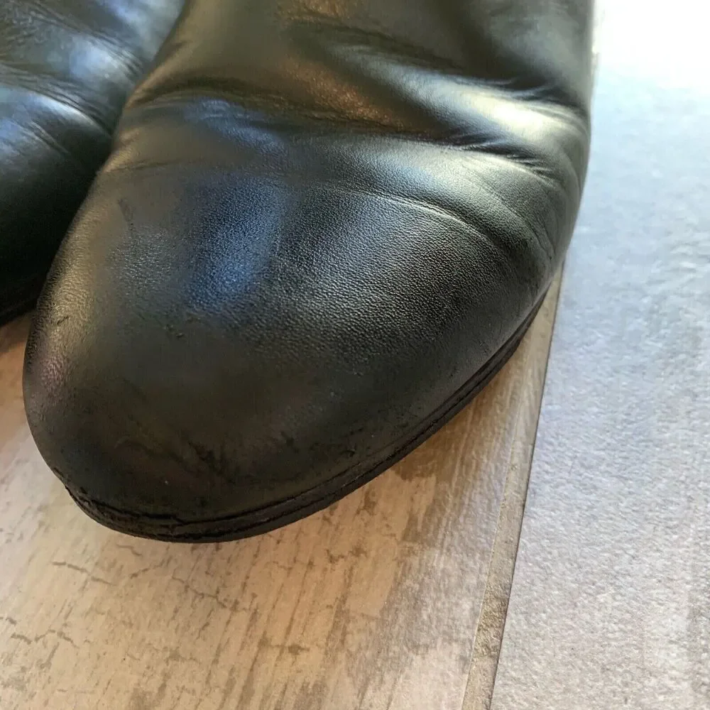 $530 Tory Burch Black Classic Designer Jess Leather Riding Tall Boots Fall 8